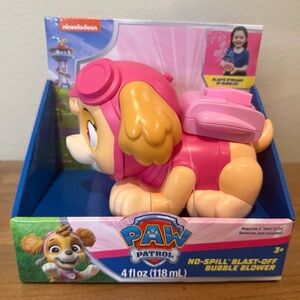 New! Nickelodeon Paw Patrol no-spill blast-off bubble blower ages 3+